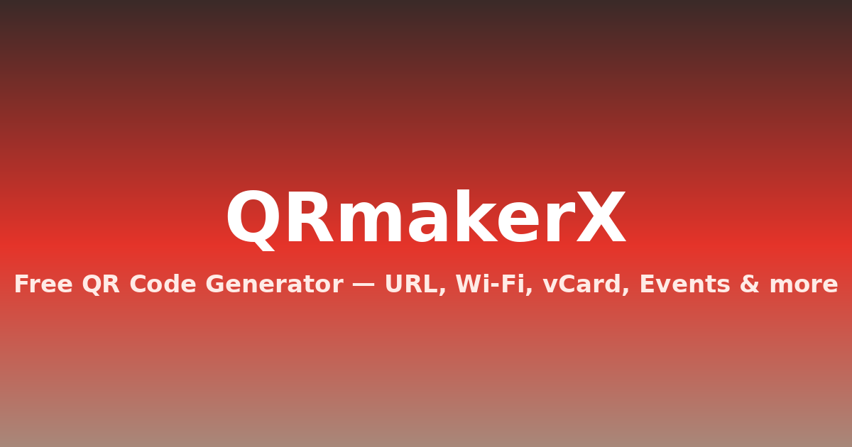 QRmakerX URL QR code guide